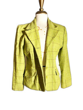 Hillard & Hanson Blazer Size 12 Vintage 90's Corporate Chic Structured Jacket